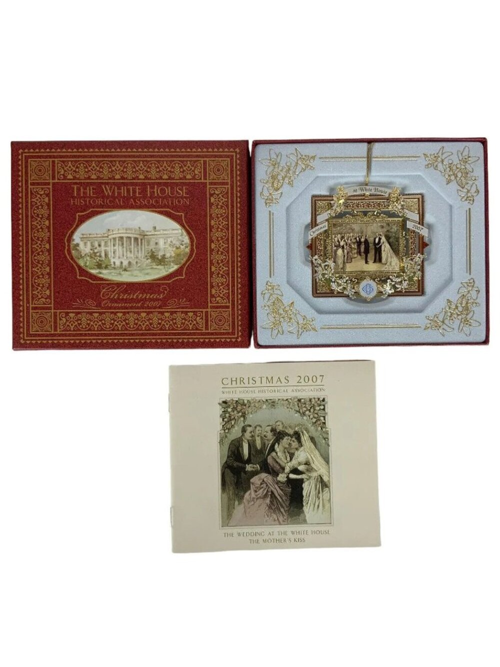 White House Historical Association Christmas Ornament 2007 Cleveland Wedding